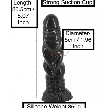 8” Butt Plug Dildo Unisex Anal Sex Toy with Suction Cup