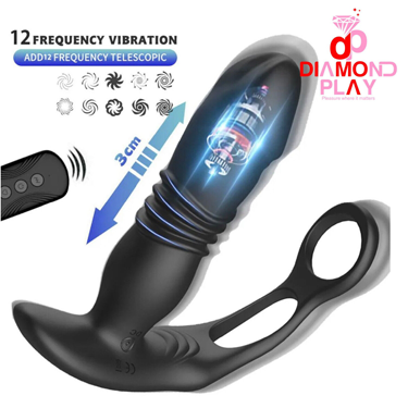 Male Prostate Thrusting Dildo Massager & Cock Ring  dplayuk
