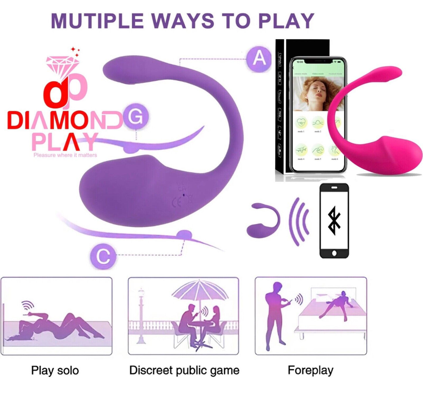 Remote Control Wearable Bullet Egg Vibrator G-Spot Massager Adult Women Sex Toys