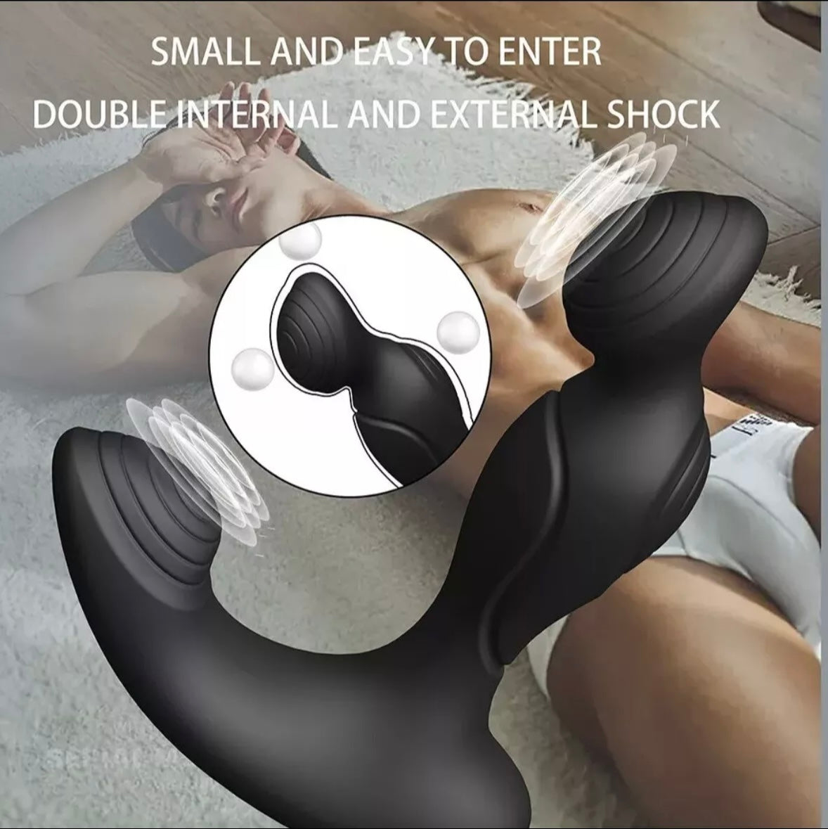 Dual Ends Prostate Massager Anal Butt Plug Vibrator Sex Toy For Men