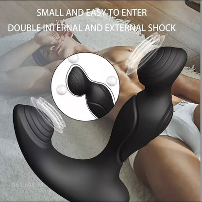 Dual Ends Prostate Massager Anal Butt Plug Vibrator Sex Toy For Men