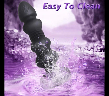 Thrusting Dildo Vibrating Anal Butt Plug and Prostate Massage for Men and Women
