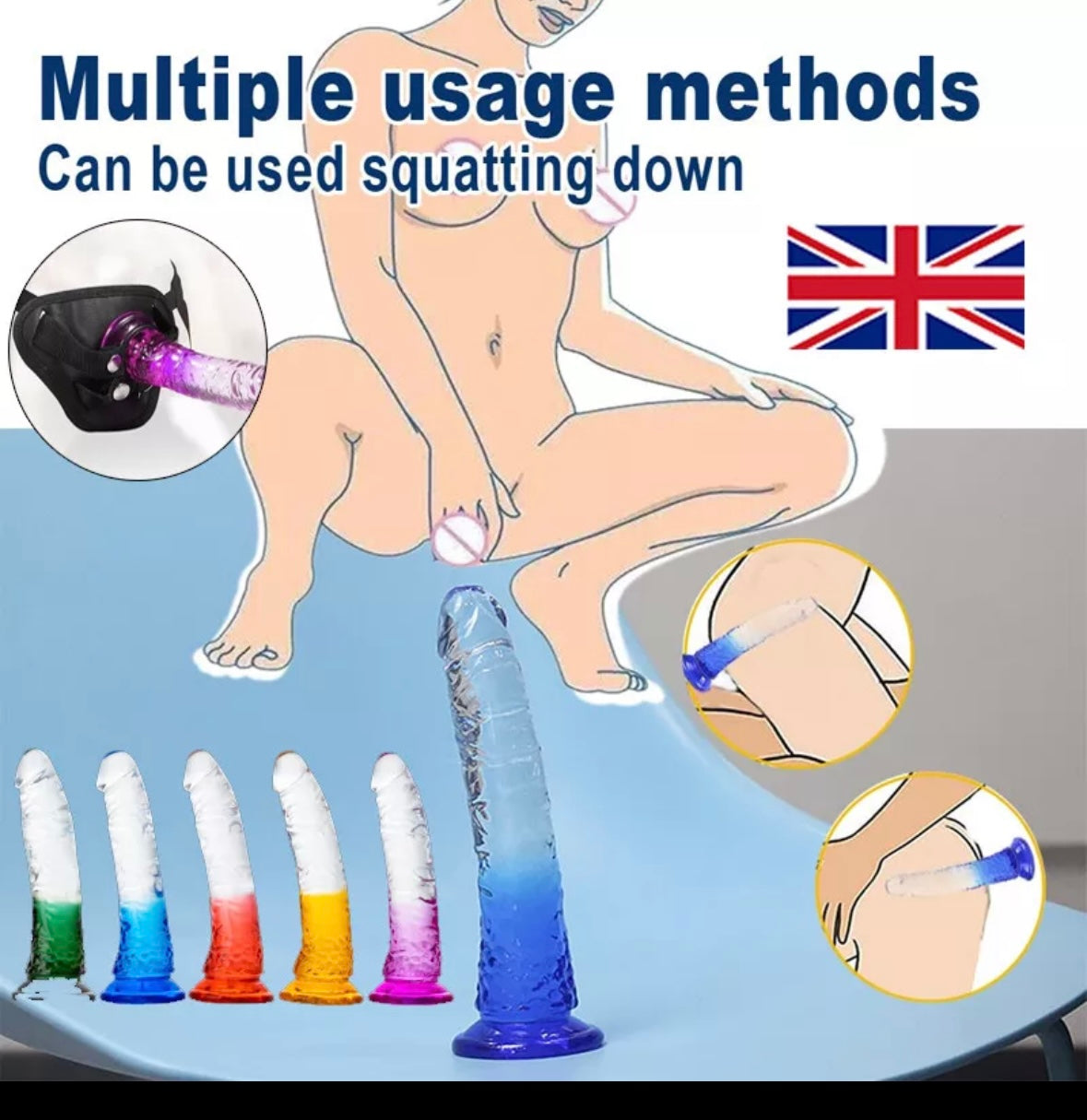 8.5 Inch Dildos 5 Colours