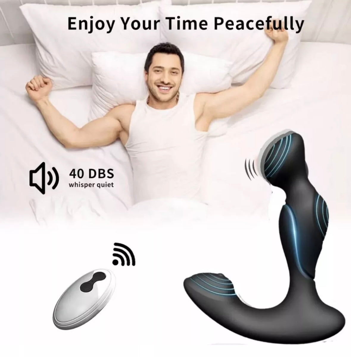 Dual Ends Prostate Massager Anal Butt Plug Vibrator Sex Toy For Men