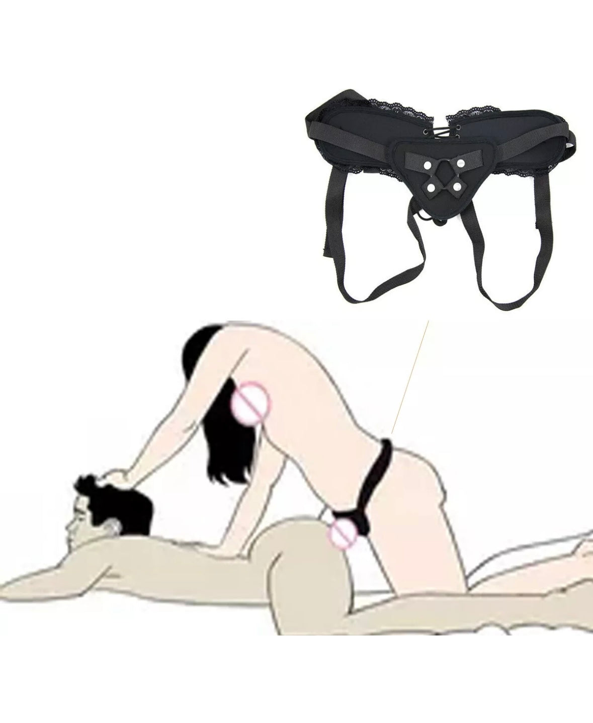 Adjustable Strap On Harness For Dildo Lesbian Sex Toys or Couples Uk Size 6 to 30