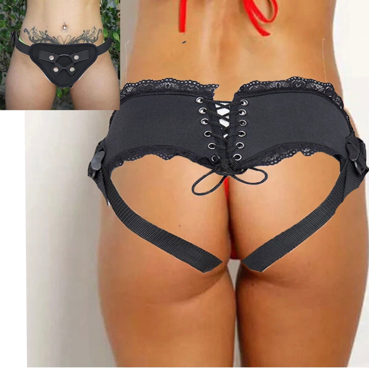 Adjustable Strap On Harness For Dildo Lesbian Sex Toys or Couples Uk Size 6 to 30