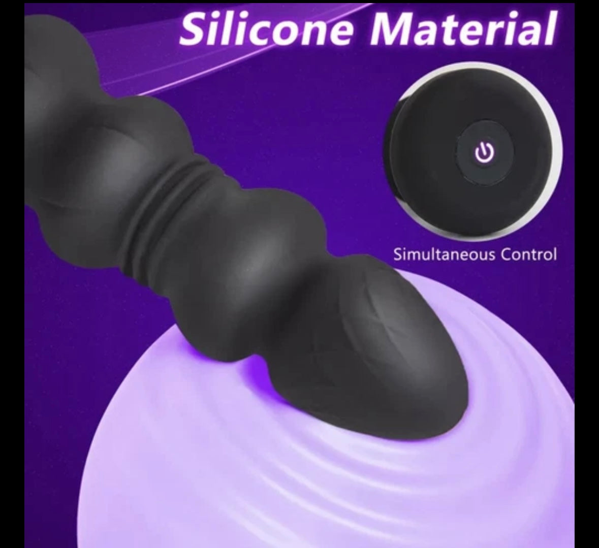 Thrusting Dildo Vibrating Anal Butt Plug and Prostate Massage for Men and Women