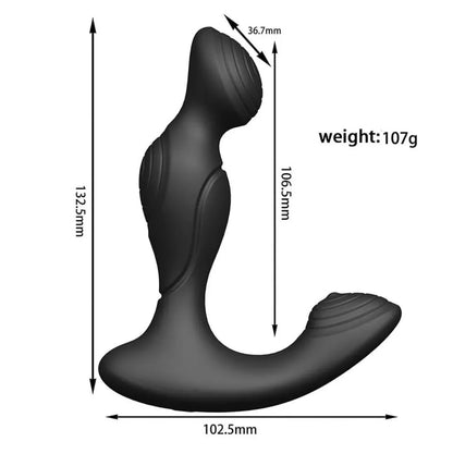 Dual Ends Prostate Massager Anal Butt Plug Vibrator Sex Toy For Men