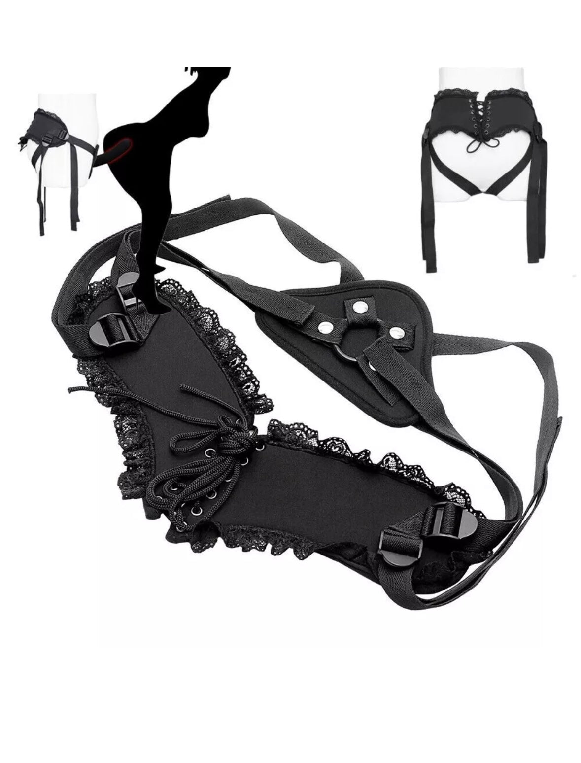 Adjustable Strap On Harness For Dildo Lesbian Sex Toys or Couples Uk Size 6 to 30